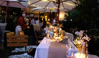 Abendstimmung in der Außengastro